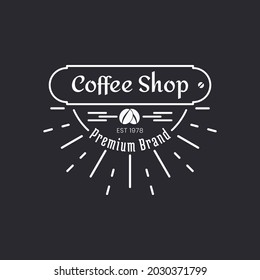 Vintage logo for coffee shop