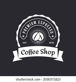 Vintage logo for coffee shop