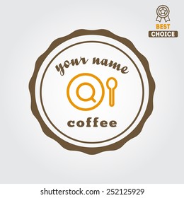 Vintage logo for coffee shop, cafe and restaurant