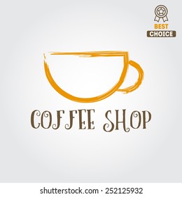 Vintage logo for coffee shop, cafe and restaurant