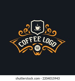 Vintage-Logo für Café, Restaurant und Küche