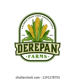 vintage logo for corn farm