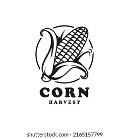 vintage logo corn vector template illustration