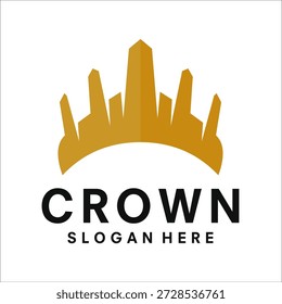 Vintage logo Creative Crown vector template illustration