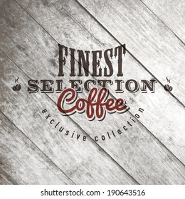 vintage logo design aged retro coffee vector tag on the old wood texture vintage logo design espresso classic product coffee bean traditional isolated timber cafe mature sign elderly fancy imprint lat