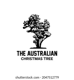 Vintage Logo Design For Australian Christmas Tree