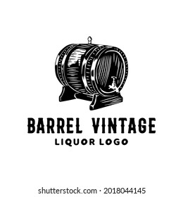 vintage logo design for barrel liquor your brand identity.