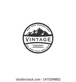 Vintage logo design in black color