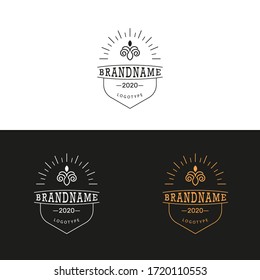vintage logo design creative classic logotype and icon pattern