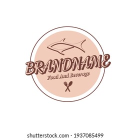 Diseño de logotipo vintage, plantilla de logotipo de pescado, puede utilizarse como logotipo o marca para la empresa, restaurante, cafetería, etc