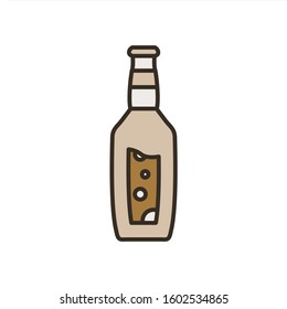 Vintage Logo Design, Liquor / Wine Bottles with retro lines and colors