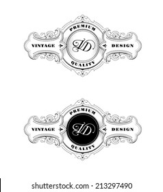 Vintage Logo Design with Monogram