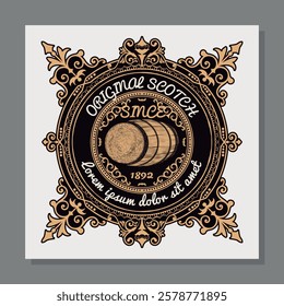 Vintage Logo Design, Retro Badge, Classic Emblem for Branding