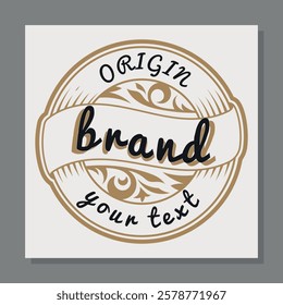 Vintage Logo Design, Retro Badge, Classic Emblem for Branding