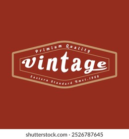 vintage logo design with stylist shape and test, vintage logo design with stylist stock line