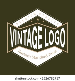 vintage logo design with stylist text and shape, vintage logo design, vintage brand identity logo design