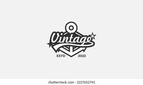Vintage Logo Design Template Inspiration, Vector Illustration. Retro Logo
