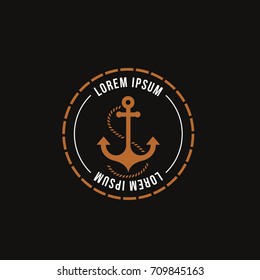 Vintage Logo Design Templates Anchor Vector Graphic Logotypes Elements and Icon Symbols