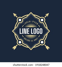 vintage logo design, vector illustration, frame vintage logo