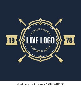 diseño de logotipo vintage, ilustración vectorial, logotipo vintage de marco