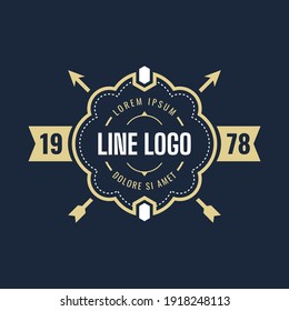 diseño de logotipo vintage, ilustración vectorial, logotipo vintage de marco