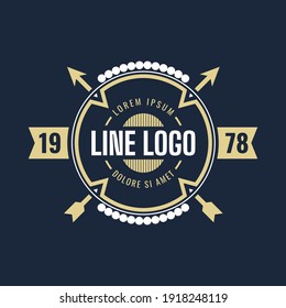 vintage logo design, vector illustration, frame vintage logo