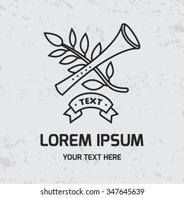 Vintage logo design vector template. Restaurant, bar, shop symbol concept icon.