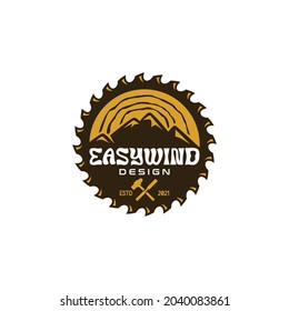 vintage logo design for wood construction