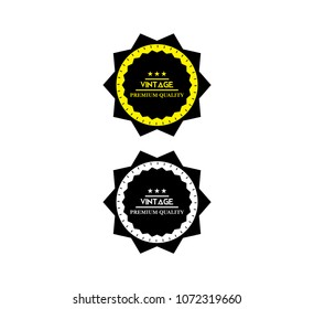 Vintage logo with different color version and fully editable 