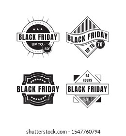 Vintage logo diskon black friday