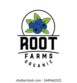 vintage logo farms vector illustration