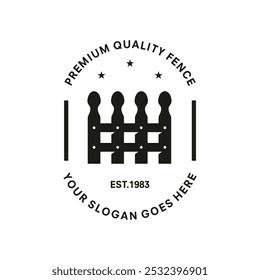 Vintage logo valla Vector Plantilla ilustración