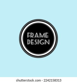 Vintage logo icon frame vector template with sky background