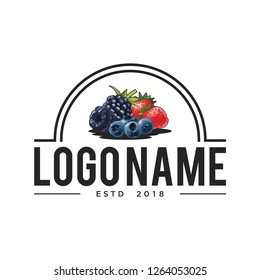 vintage logo icon fruits