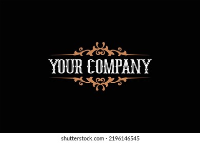 Vintage logo image vector gold color