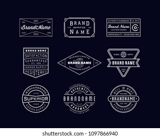 VINTAGE LOGO INSIGNIA & BADGE. perfect for identity, logo, insignia or badge design with retro vintage looks. it is also good for print design such clothing line, merchandise etc.
