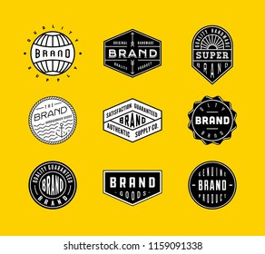 Vintage Logo, Insignia and Badges set 2. perfect for identity, logo, insignia or badge design with retro vintage looks. it is also good for print design such clothing line, merchandise etc.