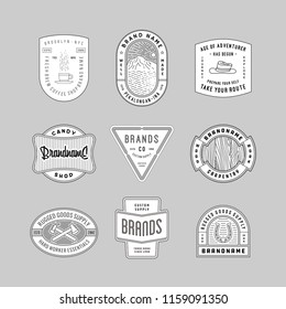 Vintage Logo, Insignia and Badges set 6. perfect for identity, logo, insignia or badge design with retro vintage looks. it is also good for print design such clothing line, merchandise etc.
