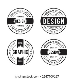 Vintage logo Insignias or Logotypes set. Vector design elements, business signs