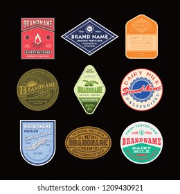 Vintage logo and label design set	