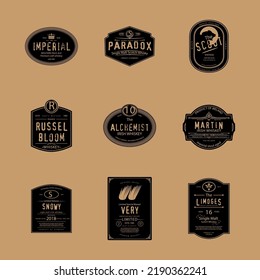 Logotipo vintage y vector de diseño de etiquetas