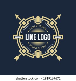 vintage  logo, Label Stamp Logo design vector