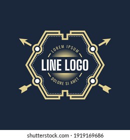 vintage  logo, Label Stamp Logo design vector