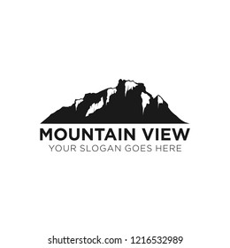 Vintage logo mountain for adventure and outdoor