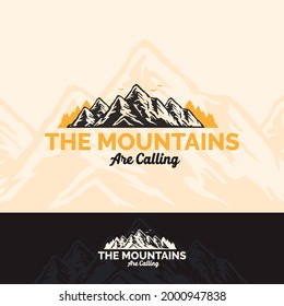 Vintage logo mountain outdoor adventure 2