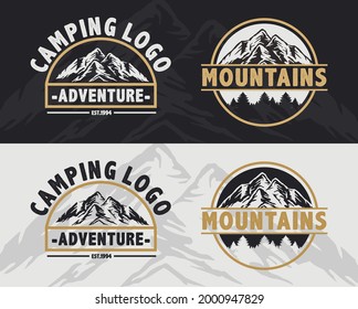 Vintage logo mountain shirt sticker outdoor adventure 1