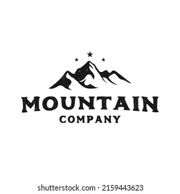 Vintage Logo Mountain Star On Top Stock Vector (Royalty Free ...