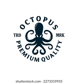 vintage logo octopus vector illustration