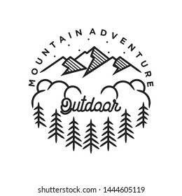 Vintage Logo Outdoor Mountain Elements Stock Vector (Royalty Free ...
