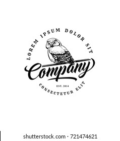 Vintage Logo with Owl